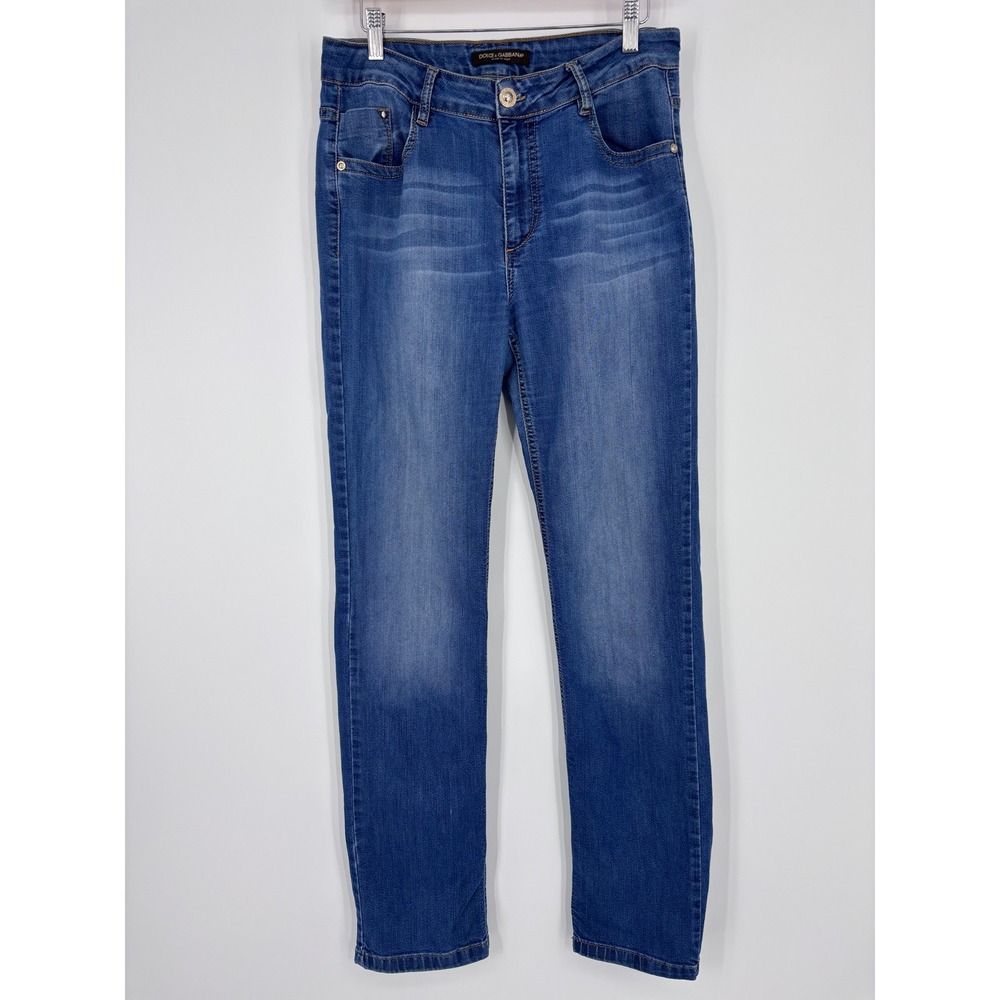 Dolce & Gabbana Straight Leg Jeans Womens 30x32 (Tag 34) Blue Italy Luxury